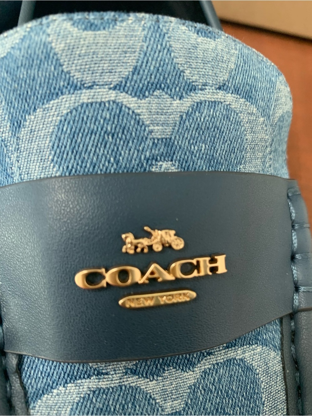 NEW In Box COACH Women's Lucy Lug Sole In Signature Denim Indigo Size 8.5 CDF78 - Picture 6 of 12